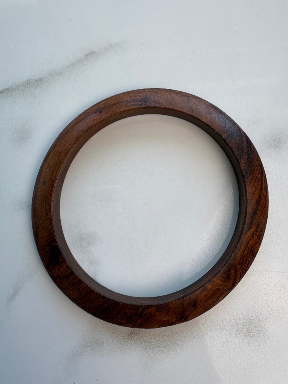 Brown Wooden Bangle Bracelet Size 8